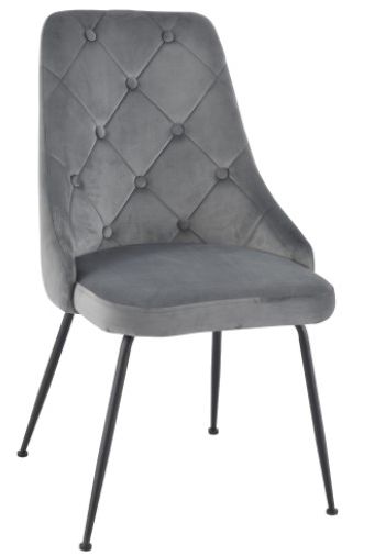 Mazin Furniture Plumeria Gray Side Chair -0