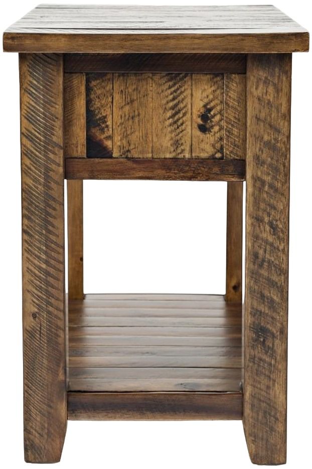 Jofran Inc. Artisan's Craft Dakota Oak Chairside Table-2