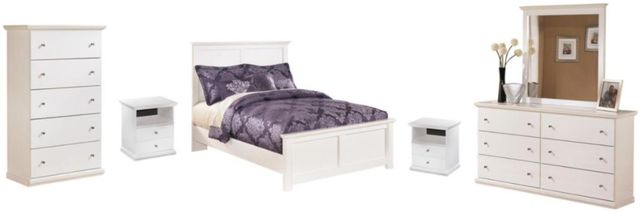 Signature Design by Ashley® Bostwick Shoals 6-Piece White Full Panel Bed Set-0