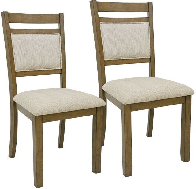 Worldwide Homefurnishings Inc. Conrad 2-Piece Beige/Walnut Dining Side Chair Set-0