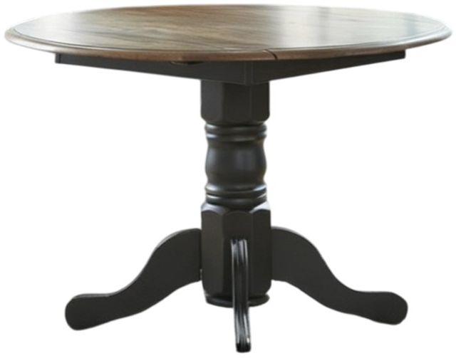 Liberty Furniture Carolina Crossing 5-Piece Antique Honey/Black Drop Leaf Dining Table Set-2