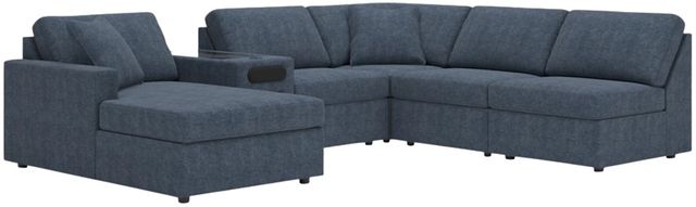 Signature Design by Ashley® Modmax 6-Piece Ink Left-Arm Facing Sectional with Chaise and Audio Console-0