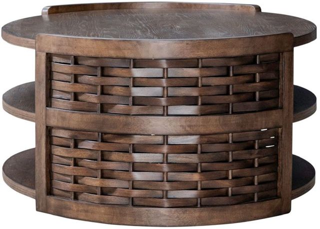 Liberty Furniture Warren Park 3-Piece Coffee Brown Occasional Table Set-2