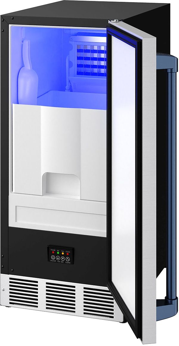Thor Kitchen Gordon Ramsay Series 15" Stainless Steel/Blue Undercounter Ice Maker-4