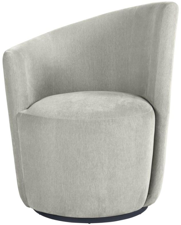 Coaster® Nueva Dove Gray Upholstered Swivel Chair-1