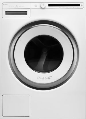 ASKO Classic 2.1 Cu. Ft. White Front Load Washer Front view of the ASKO Classic 2.1 Cu. Ft. White Front Load Washer