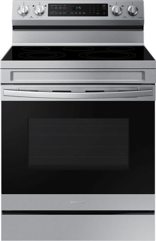 Samsung 30" Fingerprint Resistant Stainless Steel Smart Freestanding Electric Range with No Preheat Air Fry and Convection