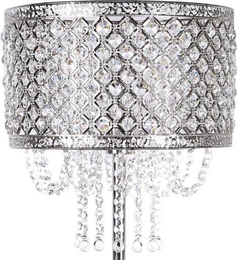 Classy Living Crystal Elegance I Polished Nickel Floor Lamp-2