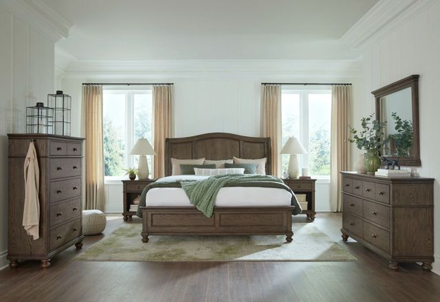 aspenhome® Oxford Cocoa Queen Sleigh Bed-2