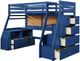 ACME Furniture Jason II Navy Blue Twin Loft Bed with Storage-2