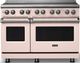 Viking® 5 Series 48" Blush Pro Style Induction Range with Polished Chrome Trim-0