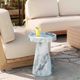 TOV Furniture Zara Blue/White Indoor/Outdoor Side Table-1