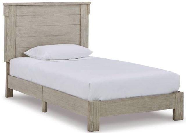 Signature Design by Ashley® Hollentown 4-Piece Whitewash Twin Panel Bed Set-1