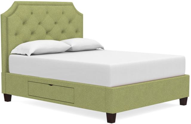 Bassett® Furniture Custom Upholstered Beds Florence Clipped Corner Storage Bed-1