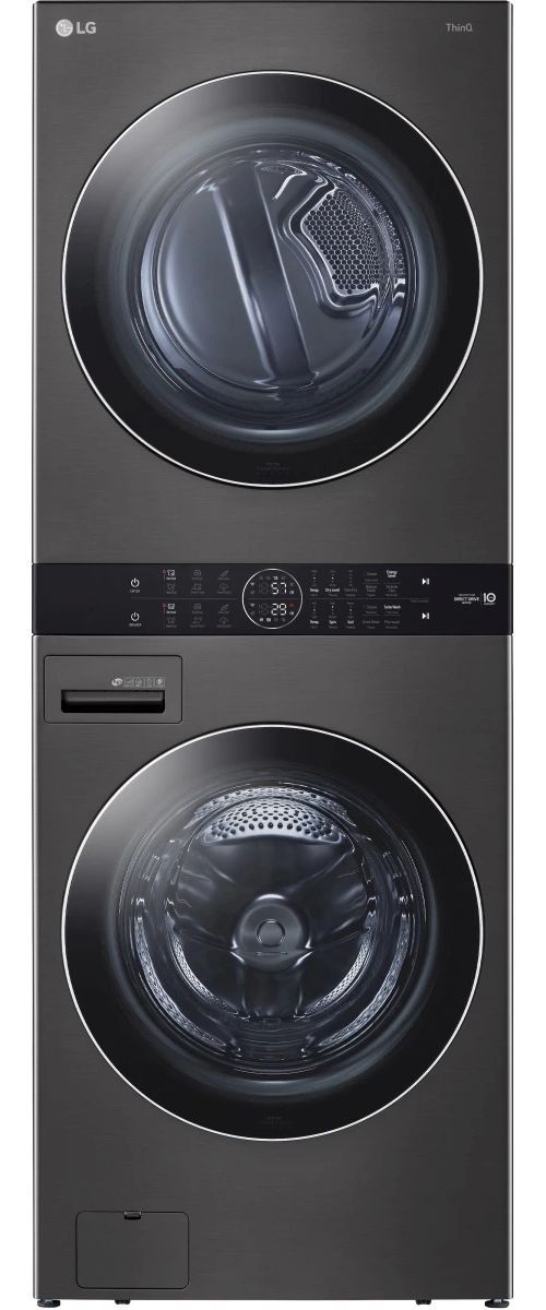 LG WashTower™ Black Steel Electric Laundry Center, 4.5 Cu. Ft. Washer, 7.4 Cu. Ft. Dryer-0