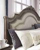 Signature Design by Ashley® Charmond 2-Piece Brown King Upholstered Sleigh Bed Set-5