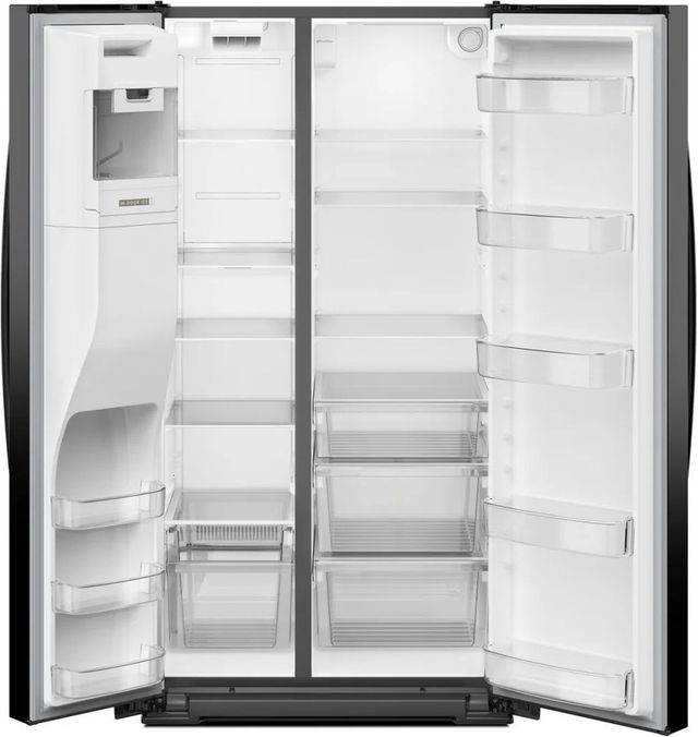 Whirlpool® 36" 28 Cu. Ft. Black Side-by-Side Refrigerator-1