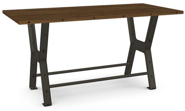 Amisco Customizable Parade 42" Long Wood Top Bar Table Base-1