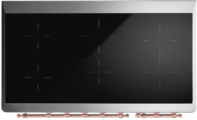 Ilve® Majestic III 48" Midnight Blue Pro Style Induction Range with Triple Glass Door and Copper Trim-3
