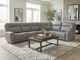 Kate Preston Home 6pc Grey Power Headrest, Lumbar Reclining Sectional with Zero Gravity and Massage-2