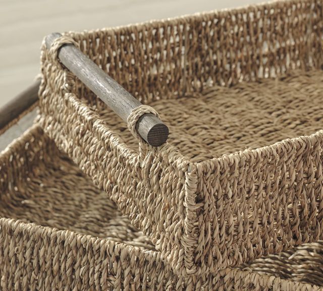 Signature Design by Ashley® Halima 2-Piece Tan Tray Set-2