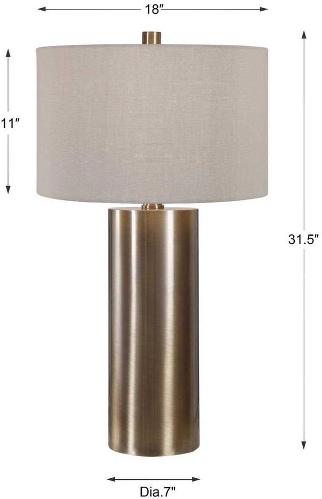 Uttermost® Taria Antiqued Brushed Brass Table Lamp-2