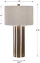 Uttermost® Taria Antiqued Brushed Brass Table Lamp-2