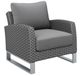 New Classic® Home Furnishings Fiji 4-Piece Gray Aluminum/Fabric/Wicker Outdoor Conversation Set-3