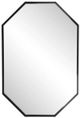 Stylecraft Black Octagonal Metal Framed Wall Mirror -0