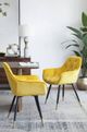 A & B Home 2-Piece Luppino Yellow Dining Chairs Set-4