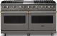 Viking® 5 Series 60" Damascus Gray Pro Style Dual Fuel (NG) Range with Brushed Brass Trim-0