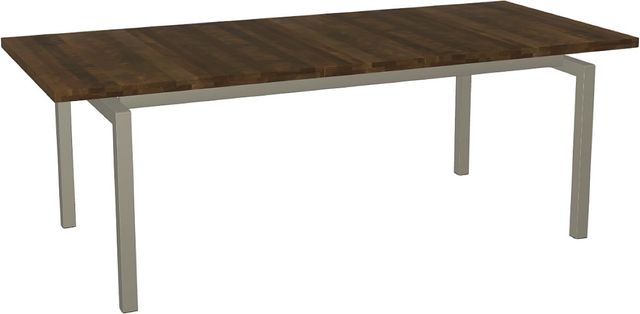Amisco Customizable Zoom Extendable Table with 1.5" Solid Birch Top and 1 Leaf-1