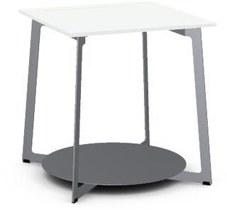 Amisco Customizable Malloy White Glass End Table-0