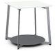 Amisco Customizable Malloy White Glass End Table-0