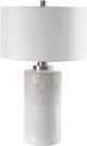 Uttermost® Georgios White Cylinder Table Lamp-0
