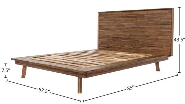 LH Home Gia Warm Pecan Queen Panel Bed-1