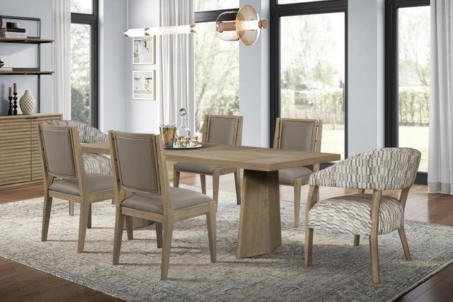 Bernards Linné Faux Leather Wheat Dining Chair-1