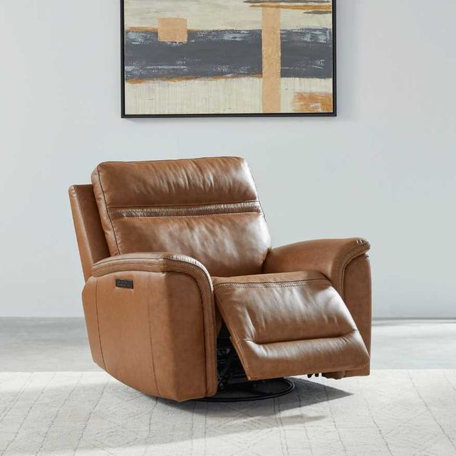 Liberty Furniture Cooper Camel Leather Triple Power Reclining Chair-3