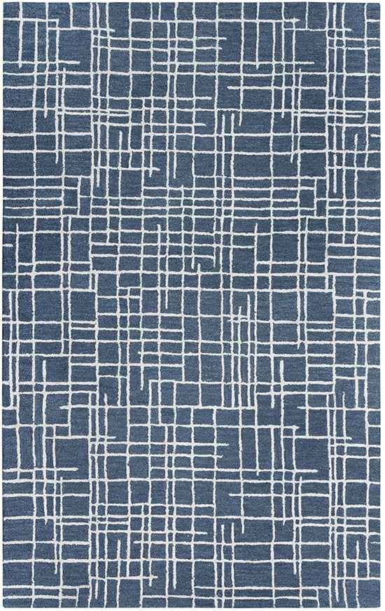 Rizzy Home Jazz Blue 5'x8' Rectangular Rug-0