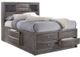 Elements International Emily Gray Full Storage Bed-0