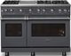 Viking® 5 Series 48" Cast Black Pro Style Gas (NG) Range with Polished Chrome Trim-4