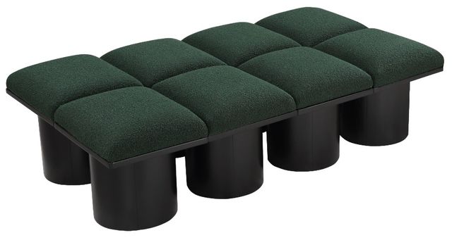 Meridian Furniture Pavilion 8-Piece Green/Black 62" Modular Bench Set-3