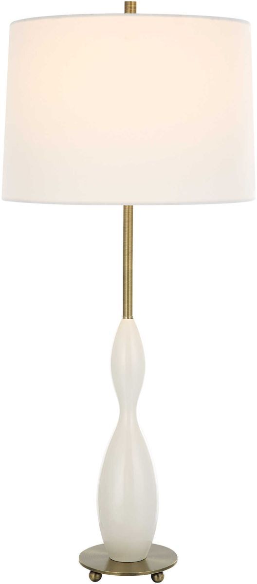 Uttermost® Annora Glossy White Table Lamp-3