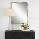 Uttermost® Pavia Antiqued Gold Curvy Accent Mirror-1