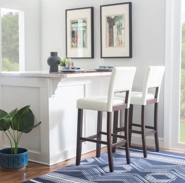 Linon Vega White Bar Stool-1
