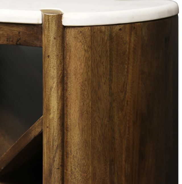 Harp & Finial® Noland Walnut/White Bookcase-2