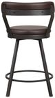 Mazin Furniture Appert Brown/Dark Gray Counter Swivel Chair-2