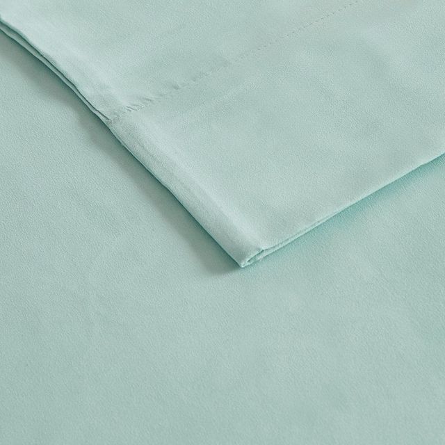 Olliix by Madison Park Seafoam California King 3M Microcell All Season Moisture Wicking Lightweight Sheet Set-2