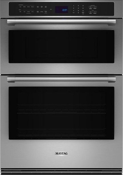 Maytag® 30” Fingerprint Resistant Stainless Steel Oven/Micro Combo Electric Wall Oven with EvenAir™ True Convection System-0