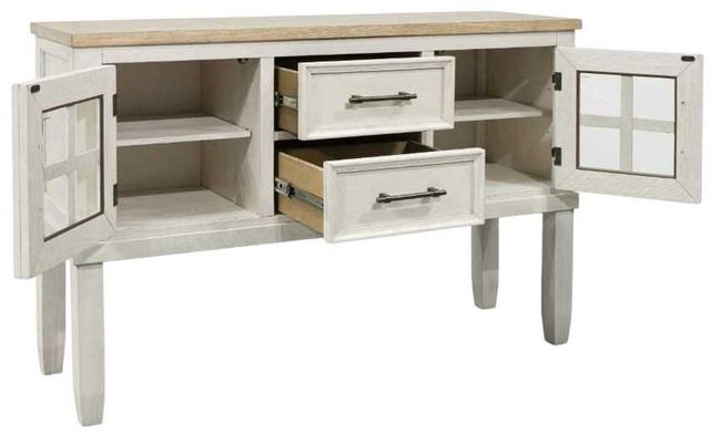 Benchcraft® Shaybrock Antique White/Brown Dining Server-1